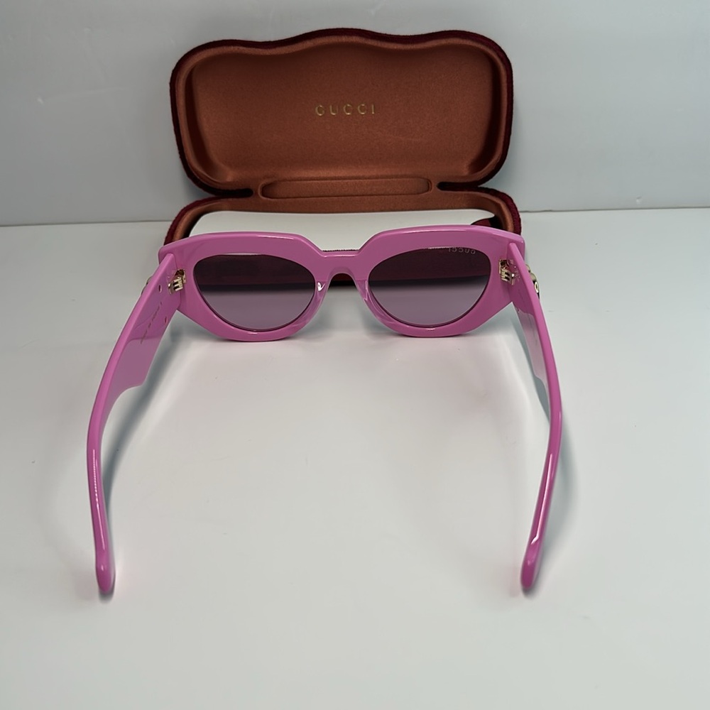 Authentic- NEW GUCCI GG1421S 004 PINK WOMEN SUNGLASSES GUCCI - Picture 11 of 16